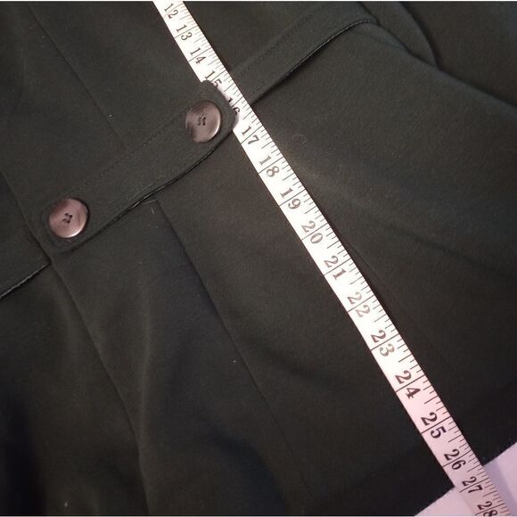 Jou jou hunter green double breasted mid length coat - Picture 6 of 7